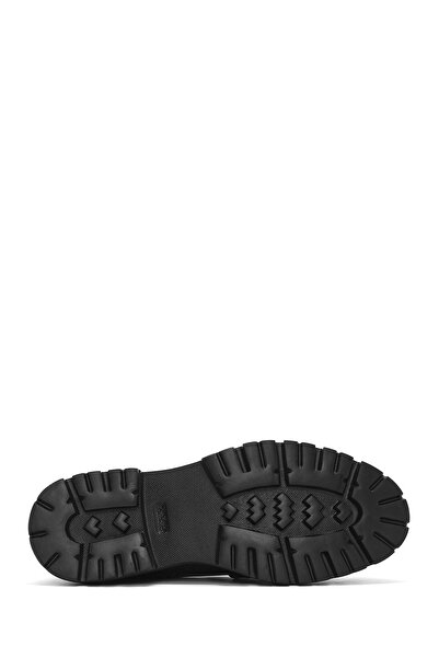 Derimod Kadın Siyah Kalın Tabanlı Maskülen Penny Loafer Ayakkabı Casual Ayakkabı Günlük Ayakkabı 25SFE400318