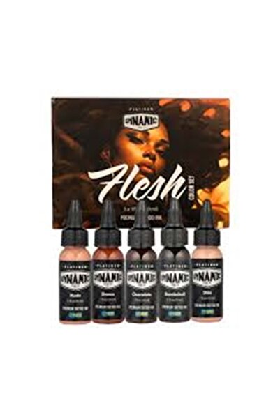 Dynamic Platinum Flesh 5 Adet 1oz/30ml Dövme Boya Seti