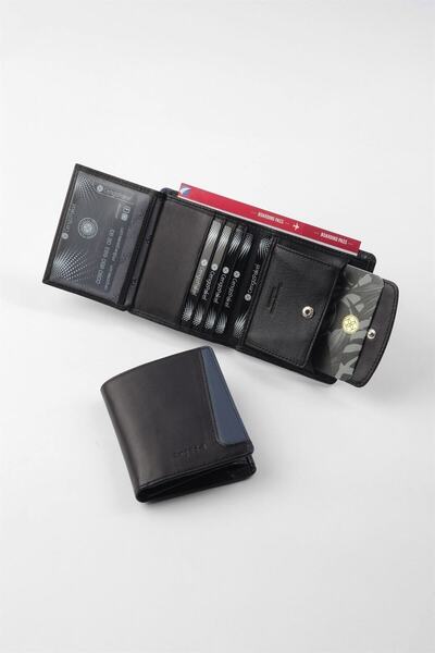 CENGİZ PAKEL Cengizpakel Hakiki Deri Erkek Cüzdan 13681-siyah-parlament