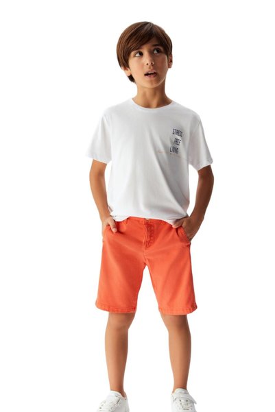 nk kids Boy's 8-14 Years Stretch Fabric Soft Denim Shorts 64704 Coral