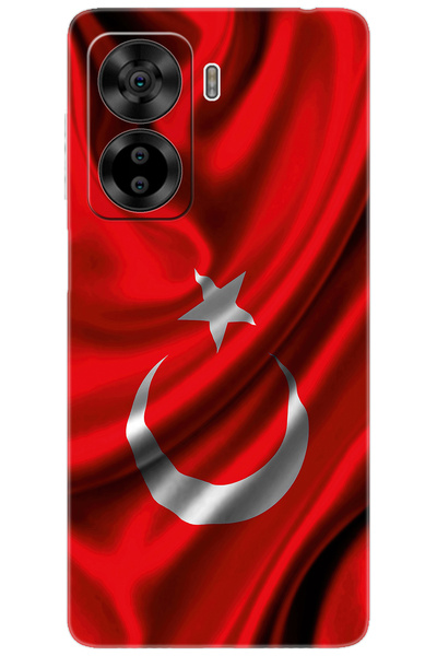 CASPER Via X40 / Via X45 Uyumlu Kılıf Desen Baskılı Silikon Dalgalı Türk Bayrağı STK:369 CP-Yn3eK7j