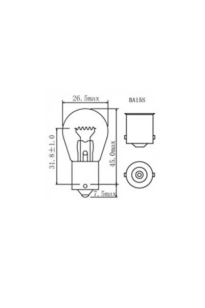 OEM Bec halogen S25 12V 21W BA15S