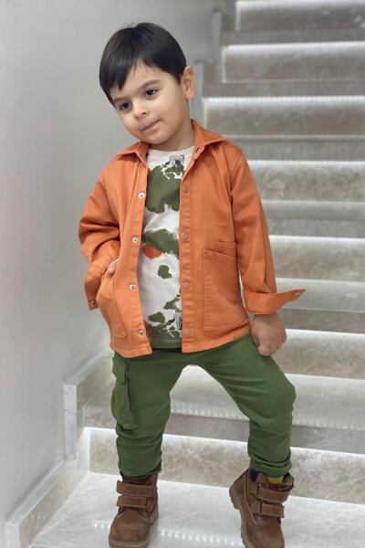 Jack Lions موجو بيبي بوي 1-5 سنوات جيب جانبي كبير قطعة قماش قابل للتمدد بنطلو...