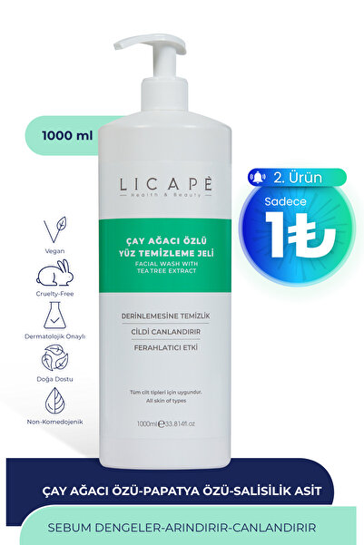 Licape Çay Ağacı Özlü Yüz Temizleme Jeli 1000ml