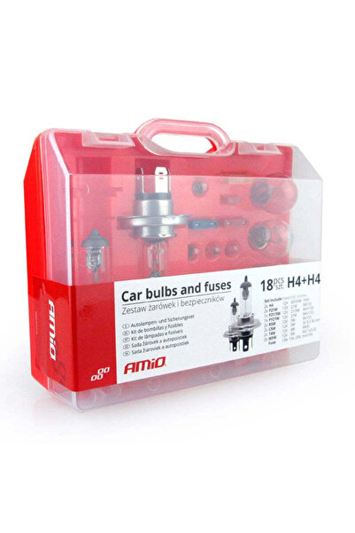 OEM Set bec și siguranțe, tavă 18 buc 2xH4 AMIO-01497