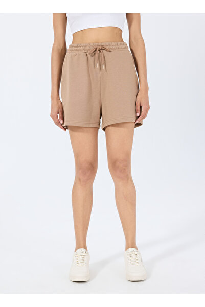 LİMON COMPANY Limon Bağlamalı Bel Relaxed Bej Kadın Şort L5SL-SRT9045
