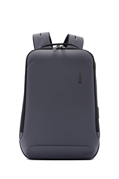 Derimod D-Pack Unisex Сірий Технологічний Тканинний Жорсткий Рюкзак 23SBD3012HC