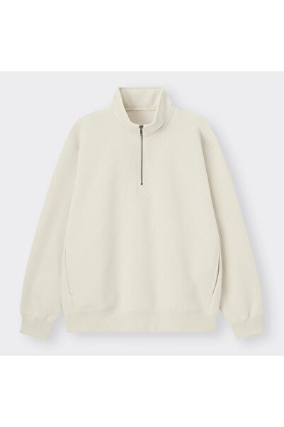 COMBİNE MİCHAİL Бежевий чоловічий світшот з високим коміром і застібкою-блискавкою