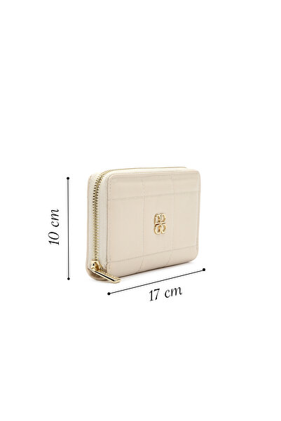 Derimod Women's Beige Quilted Wallet 000A2D5098Kp