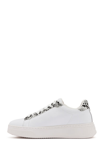 ALBERTO GUARDIANI Women's White New Era Lace-Up Leather Sneaker G03G 100017