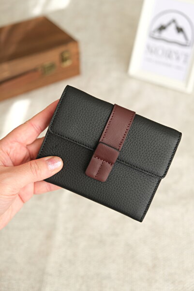 Norvi Leather Garnili Women's Wallet Burgundy – Black