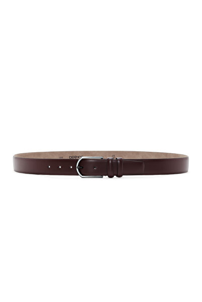 Derimod Men's Burgundy Leather Belt 000A2D1200218