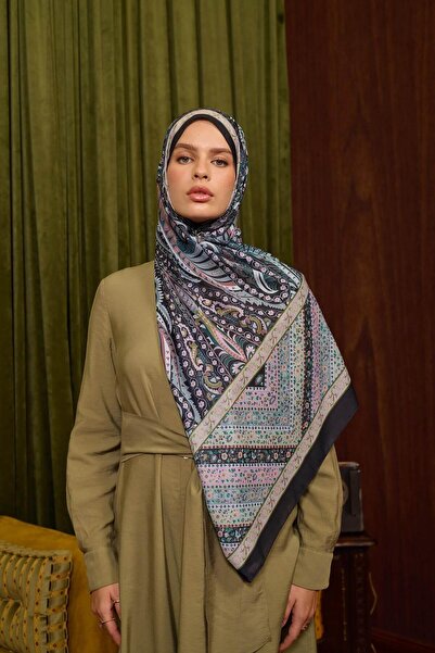 İpekhan Marrakech Collection Soft Shawl Black Grey 3047-08