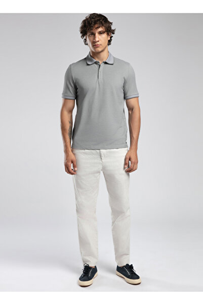 Lee Cooper Ανδρικό παντελόνι Zarse Normal Waist Tapered Cut Συρρικνούμενο Πόδι 100% Βαμβακερό Μπεζ