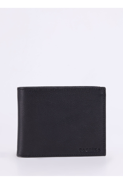 Fabrika Siyah Erkek 9x11x2 cm Deri Cüzdan Frk kutu 2025 cep
