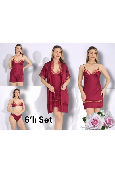 SATTENS Altılı Çeyizlik Gecelik Sabahlık Takımı 6lı Çeyiz Seti ( Açıklamayı Oku)
