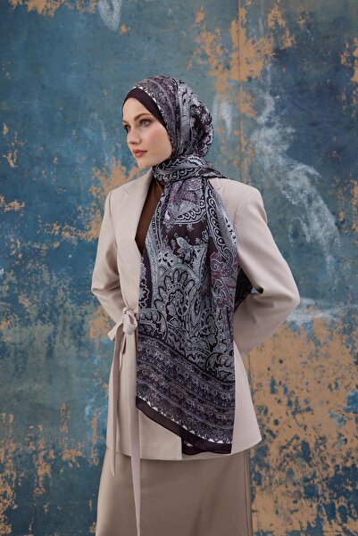 İpekhan Σάλι με ινδικό βουάλ από δαμάσκηνο - 5007-14