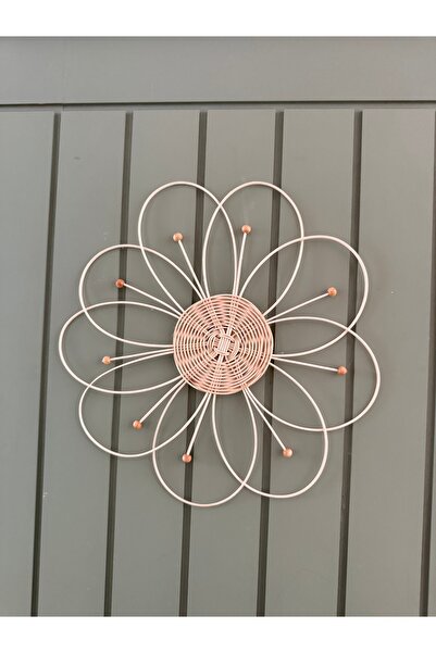 sh staphome Rattan çiçek duvar dekoru 3’lü set - duvar tabağı - bohem duvar süsü