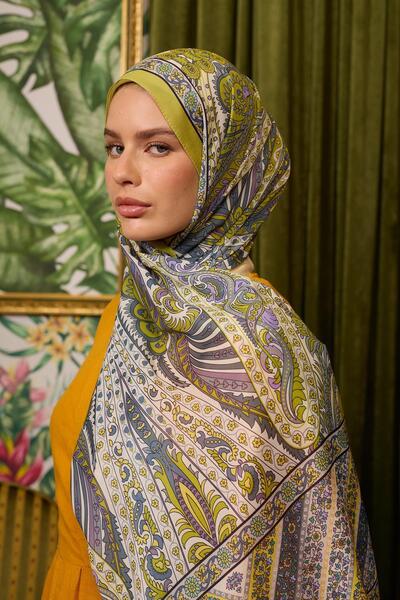 İpekhan New Collections Collection Soft Shawl Oil Green 3047-15
