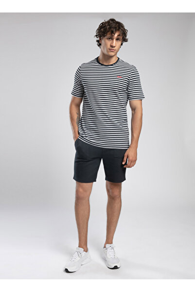 Lee Cooper Чорна чоловіча футболка з круглим коміром 252 Lcm 242063 Skyler Лай-біла