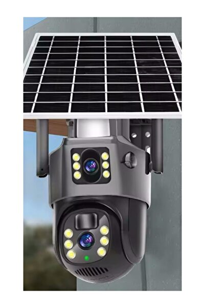 VİVATECH Ultimate V380PRO S735 Solar Güneş Enerjili Gece Görüş İnsan Takibi 10MP Dual Lens 4G Kamera