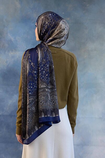 İpekhan Şal indian albastru de noapte - 5002-14