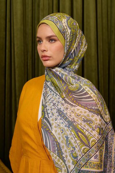 İpekhan New Collections Collection Soft Shawl Oil Green 3047-15