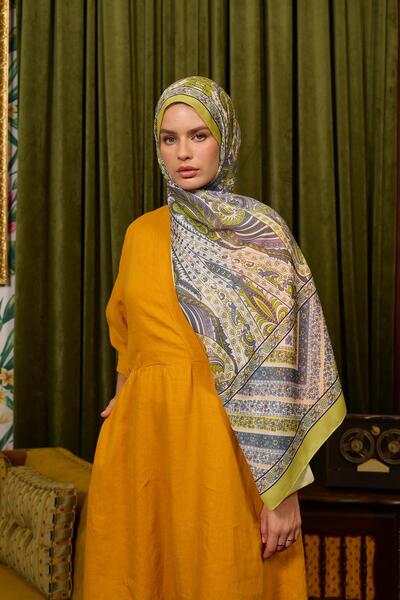 İpekhan New Collections Collection Soft Shawl Oil Green 3047-15
