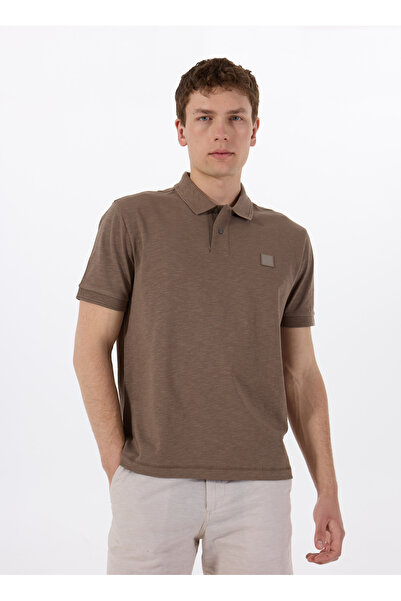 BOSS Kahve Erkek Polo T-Shirt Pe_linenlogo