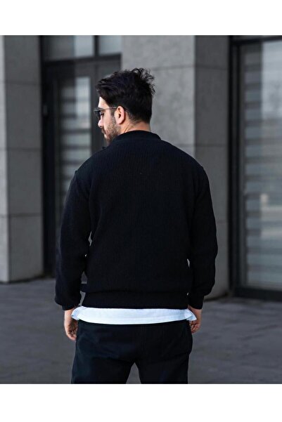 SR MEN'S TRIKO HALF ZIPPERED SWEATER