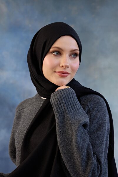 İpekhan Μοτίβο λογότυπου Βαμβακερό Ζακάρ Σάλι Μαύρο 8008-10