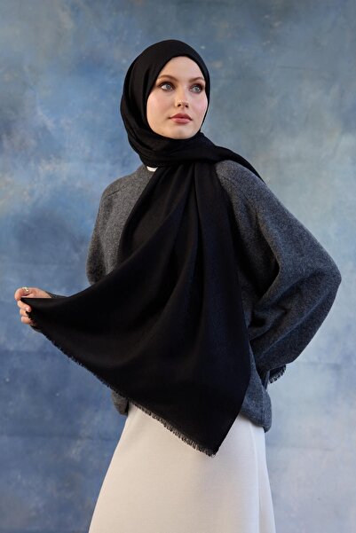 İpekhan Μοτίβο λογότυπου Βαμβακερό Ζακάρ Σάλι Μαύρο 8008-10