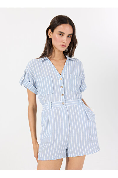 Koton Blue Women's Jumpsuit 5Sal40017Iw