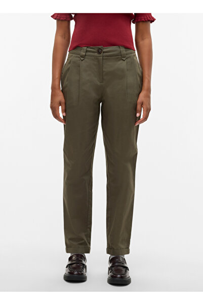 Vero Moda Orta Bel Regular Fit Yeşil Kadın Pantolon VMCHIRA MW BARREL PANT
