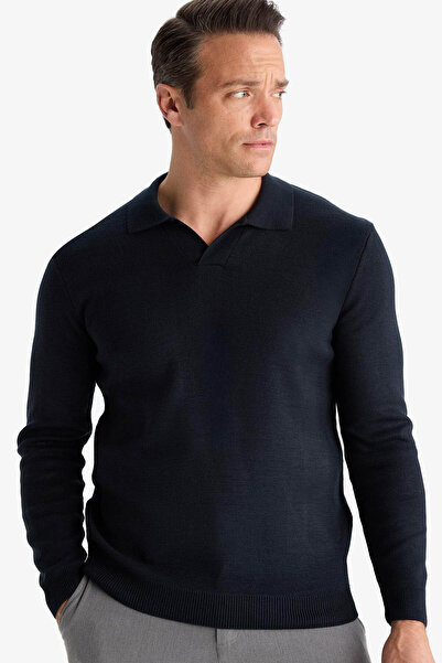 DeFacto Navy Blue Men's Sweater D4046Ax/Nv64