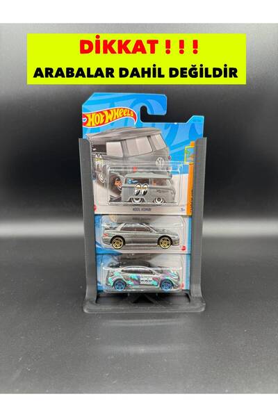 3D Atelier 1:64 Diecast Model Uzun ve Kısa Kart Regular Stand - 3 Araçlık