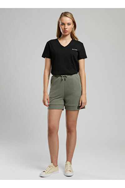 Lee Cooper Standart Bel Rahat Haki Kadın Şort 252 LCF 221012 JULIET HAKİ