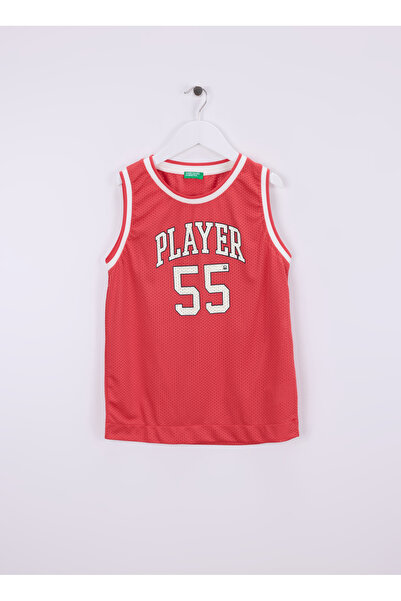 Benetton Baskılı Kırmızı Erkek Çocuk Atlet 3FJGCH01V