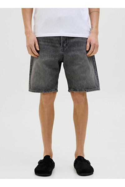 Jack & Jones Jack & Jones Erkek Jjıtony Rahat Kesim Jean Şort 12269533 Siyah