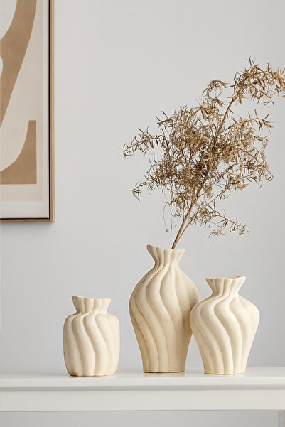 rufhomedesign 3Lü Set İskandinav Tarzı Bohem Vazo Pinterest Pampas Vazosu Dek...