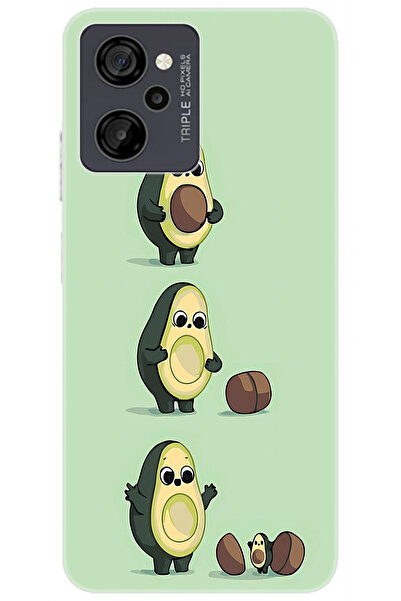 CASPER Via M40 / Via M45 Uyumlu Kılıf Desen Baskılı Silikon Avakado STK:618 C...