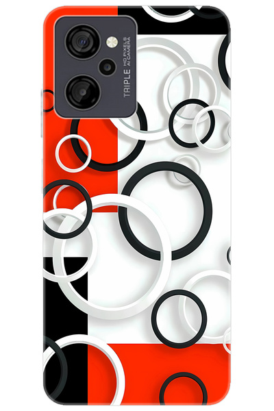 CASPER Via M40 / Via M45 Uyumlu Kılıf Desen Baskılı Silikon Daire Tasarım STK:631 CP-9OnXE1T