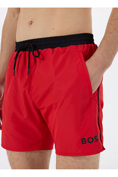 BOSS Kırmızı Erkek Şort Mayo Starfish