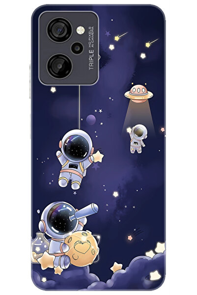 CASPER Via M40 / Via M45 Uyumlu Kılıf Desen Baskılı Silikon Astronot STK:630 ...