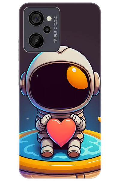 CASPER Via M40 / Via M45 Uyumlu Kılıf Desen Baskılı Silikon Sevimli Astronot STK:659 CP-a5F8WhV