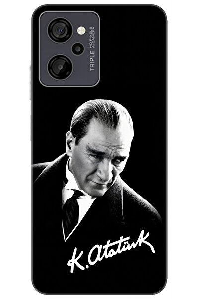 CASPER Via M40 / Via M45 Uyumlu Kılıf Desen Baskılı Silikon Mustafa Kemal Atatürk STK:390 CP-npJlALf
