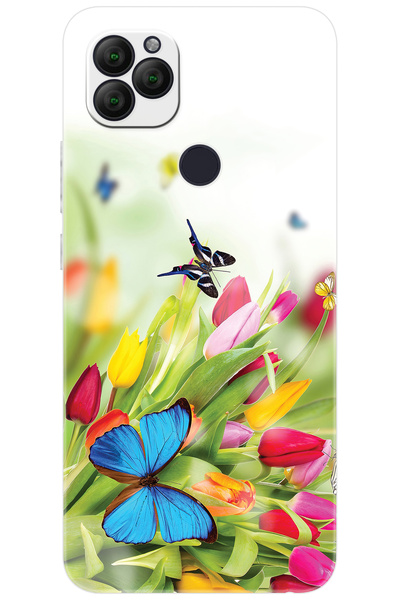 General Mobile Gm 22 / Gm 22s Uyumlu Kılıf Desen Baskılı Silikon Kelebekler S...