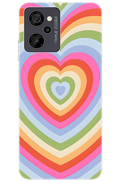 CASPER Via M40 / Via M45 Uyumlu Kılıf Desen Baskılı Silikon Renkli Kalpler STK:1019 CP-fGUaD6l