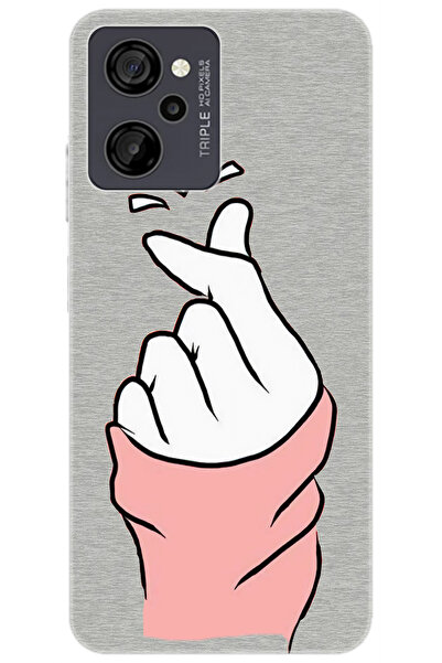 CASPER Via M40 / Via M45 Uyumlu Kılıf Desen Baskılı Silikon Parmak Şıklatma Kalp STK:750 CP-1rbQHwk