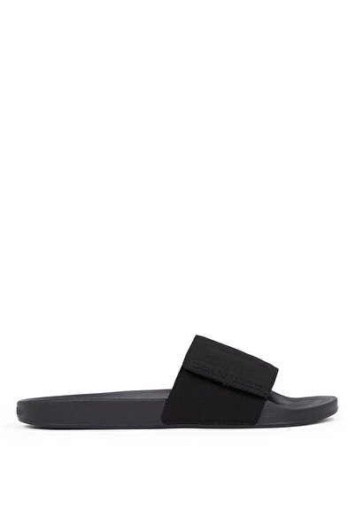Calvin Klein Men's Comfortable and Flat Sole Sticky Closure Black Slippers Hm0Hm01749-Beh